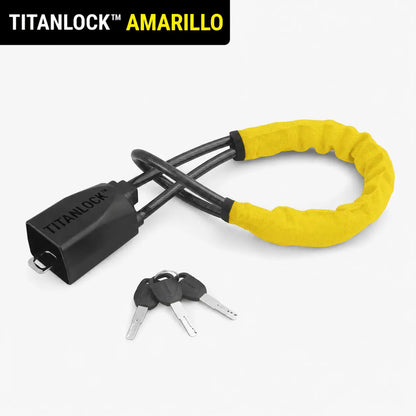 Candado para volante TITANLOCK™ en color amarillo con juego de tres llaves